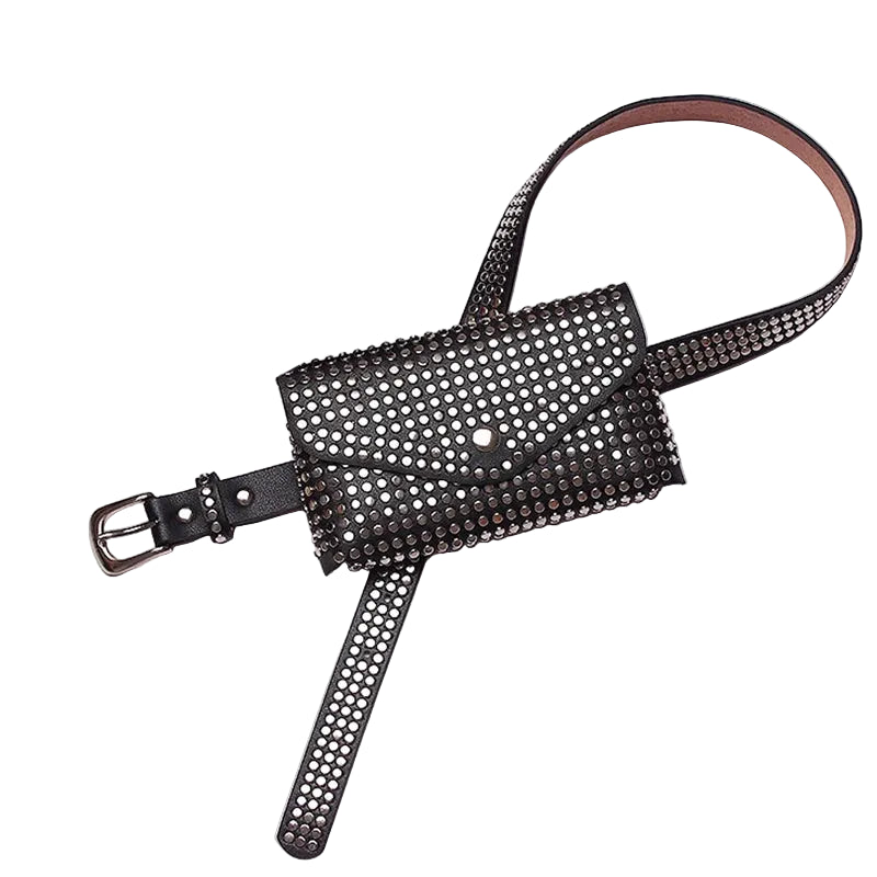 Sac pochette-rivets PU – Style rock