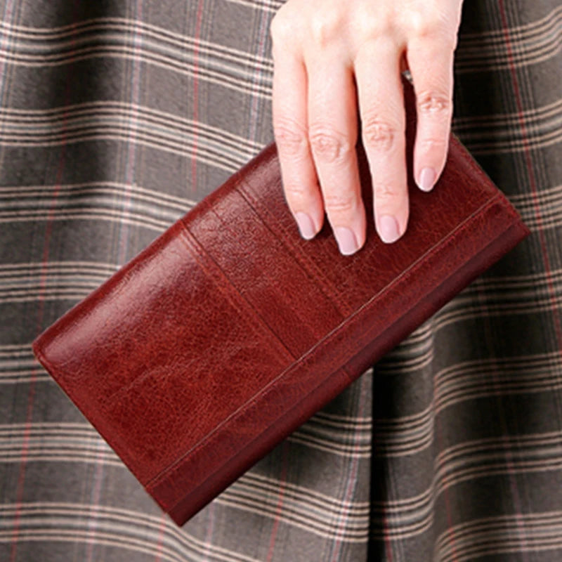 Portefeuille en cuir  véritable – Protection RFID, Grande capacité