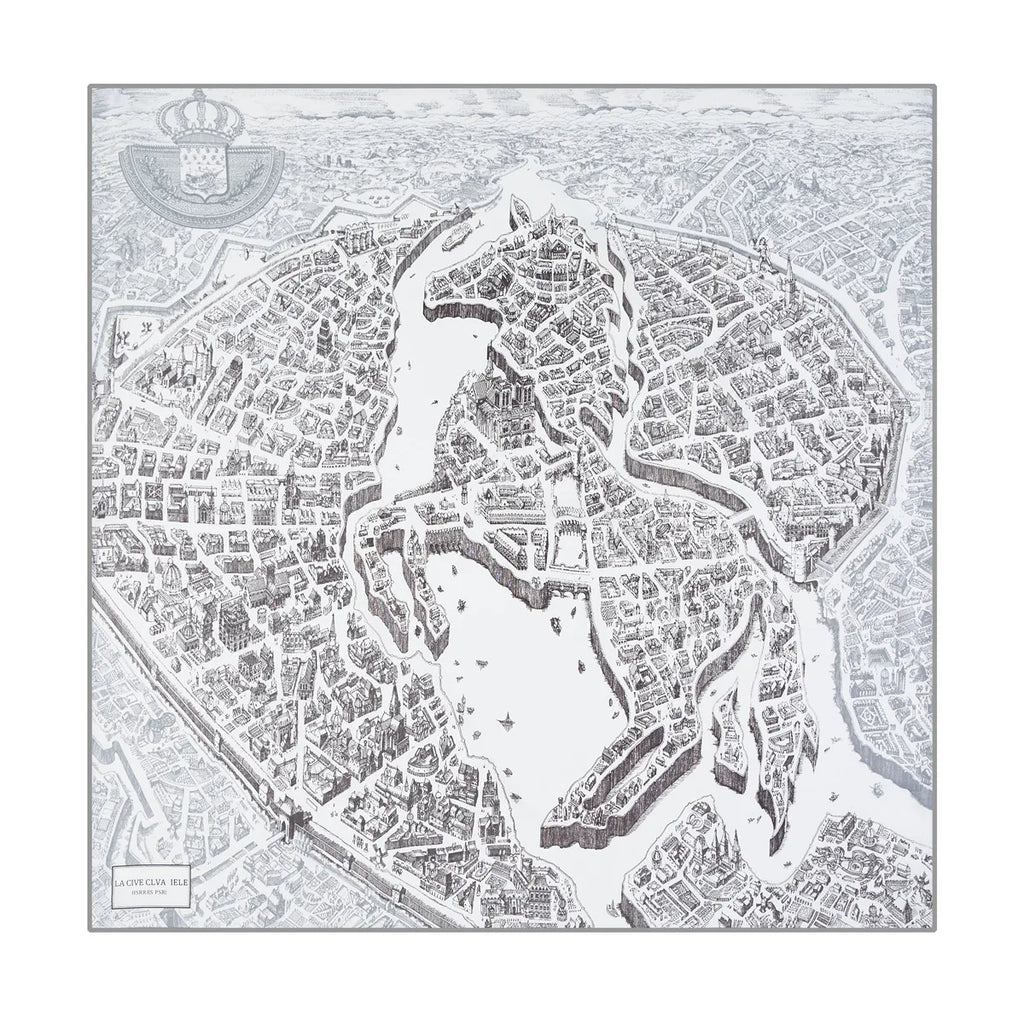 Foulard carré femme en soie imprimée – 90 × 90 cm