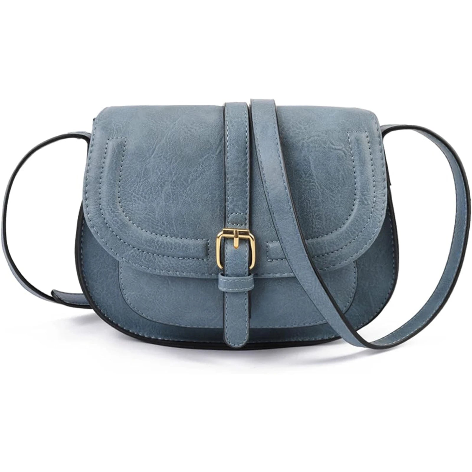 Sac à main Crossbody Cuir PU – Style Boho Selle,Décoration Frondée MYNELIA