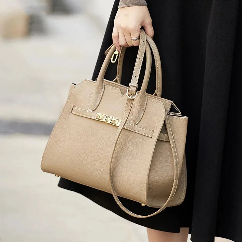 Sac à main en cuir première couche – Style minimaliste