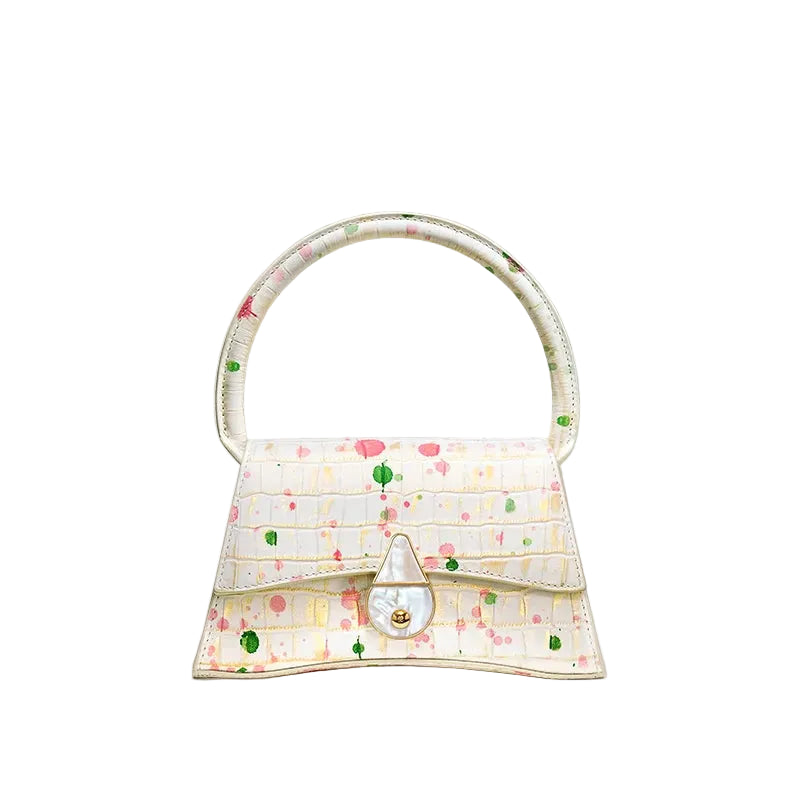 Sac en cuir véritable LAFESTIN – Motif floral,Poche rabat