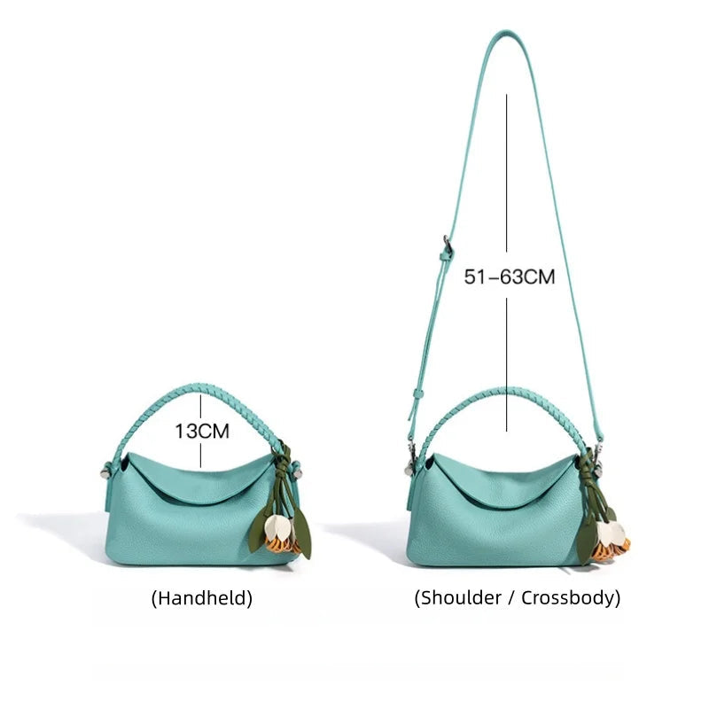 Sac à main Hobo en Cuir Véritable -Bandoulière & Épaule MYNELIA