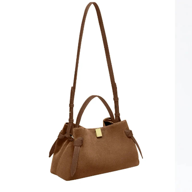 Grand sac Tote femme Daim & Cuir PU – Style casual chic