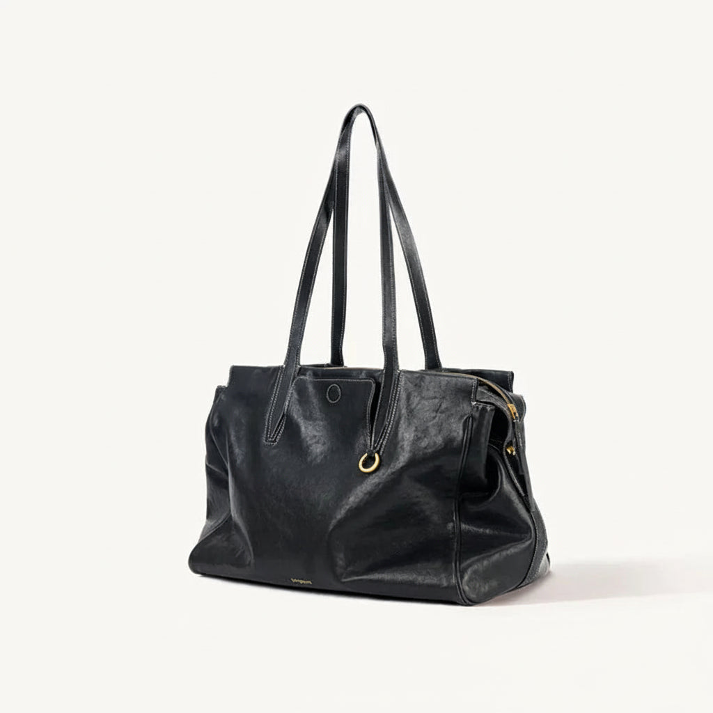 Sac à main tote en cuir véritable tanné végétal — Élégance & Caractère MYNELIA