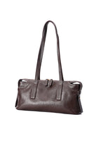 Sac Satchel Slim Cuir Oil Wax Couture Contrastée