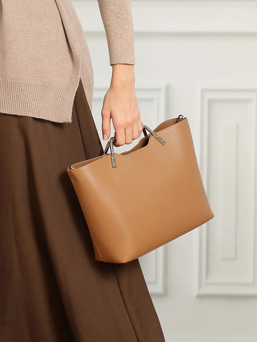 Sac Satchel Cuir Vache Véritable Doublure Coton