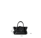 Sac Satchel Cuir Véritable Boucle Ceinture Doublure Coton Bio Croisé