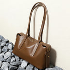 Sac Bowling cuir véritable Double anse – Élégance & Initiales Personnalisées