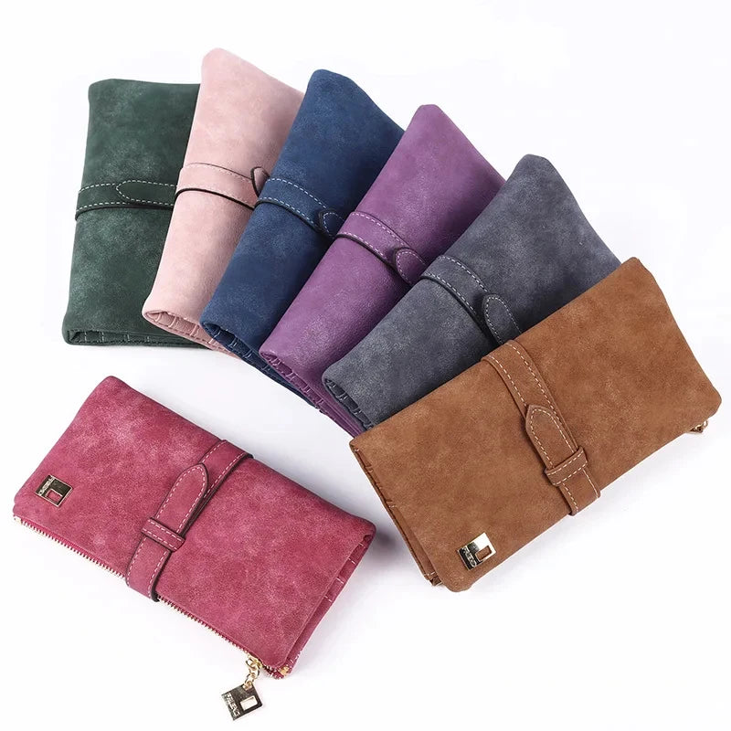 Portefeuille en cuir PU Multi-Compartiments Clutch