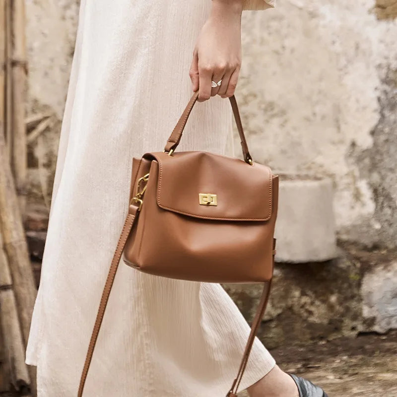 Sac Tote Cuir Véritable Souple Format Compact