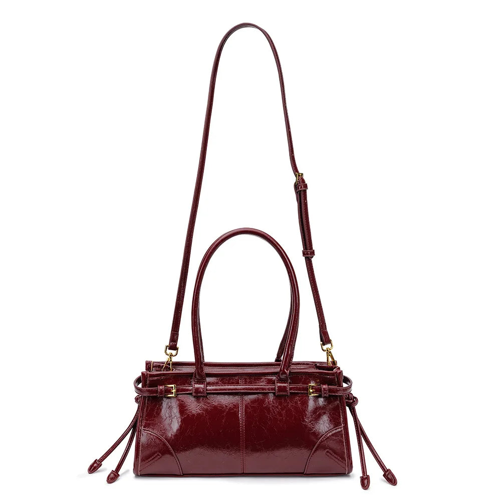 Sac à bandoulière Boston – Cuir ciré Microfibre