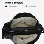 Grand sac Tote Cuir Véritable Femme – Suède Naturel & Cuir MYNELIA