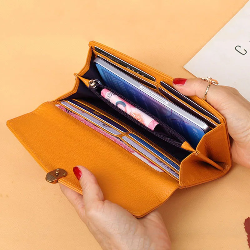 Portefeuille femme cuir PU – Porte-Cartes & Monnaie