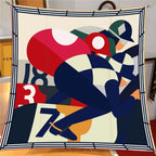 90*90CM Halstuch Vier Jahreszeiten Luxus Quadratische Seidenschals Europa Und Amerika Mode Bandanas Neue Twill-Druck Sonnenschutz Schals