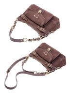 Sac bandoulière rétro vintage Suède PU – Chaîne Style