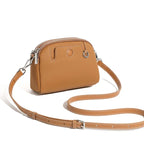 Mini sac coquille femme en cuir de vache véritable – 18 × 6 × 14 cm