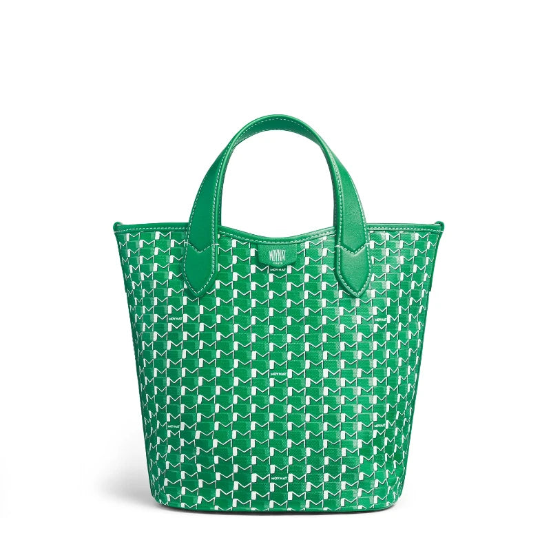 Sac Bucket Canvas Monogramme – Motif géométrique,Coutures contrastées