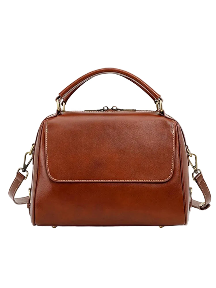 Zency Damen Handtasche aus echtem Leder Rindsleder Umhängetasche Große Boston Crossbody Satchel Für Mode Bolsa Zwei Riemen