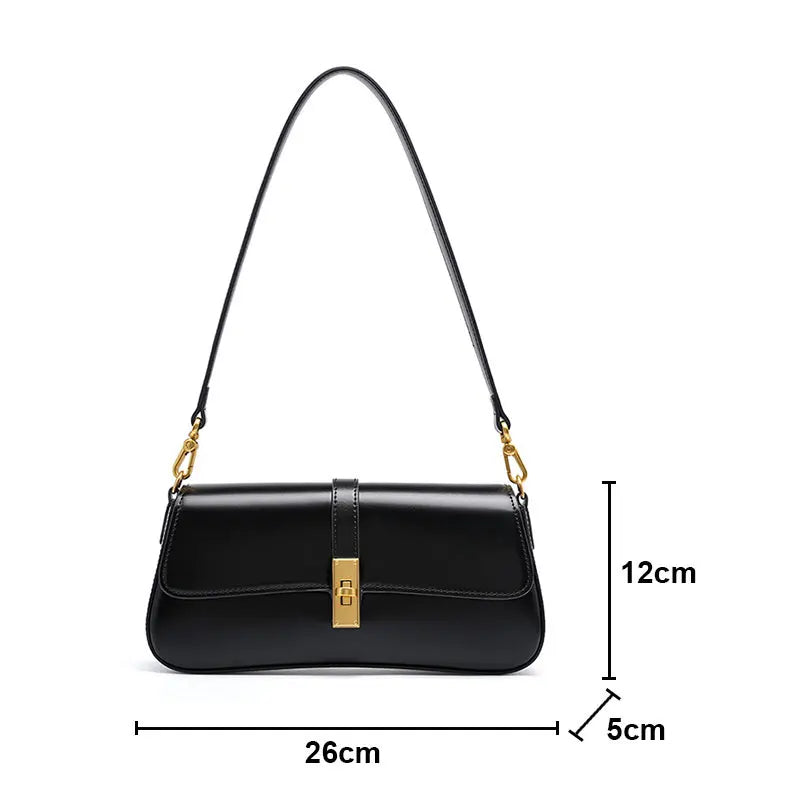 Sac Baguette Cuir Véritable Femme – Port Épaule & Bandoulière
