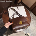 Sac à main vintage–Bandoulière fermoir doré style rétro chic MYNELIA
