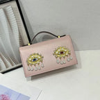 Sac bandoulière femme en simili cuir PU – Décor yeux 3D