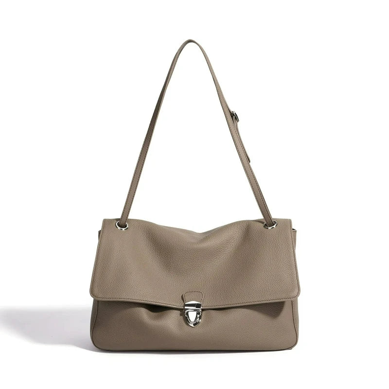 Sac en cuir véritable Satchel  Rabat Sequins