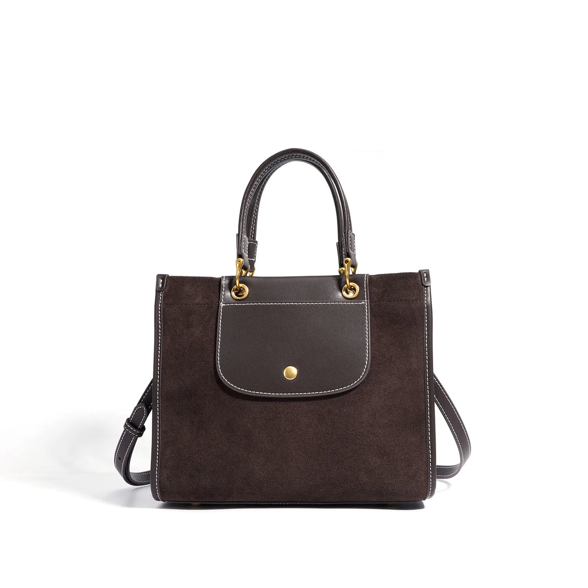 Wildleder Tragetasche Herbst Winter Neues kleines Design Vintage Aktentasche Mode Minimalistische Schulter Umhängetasche für Damen Handtaschen