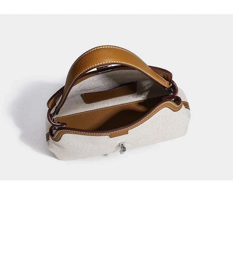 Sac à main Minimaliste-Cuir verni — Le Quotidien Épuré MYNELIA