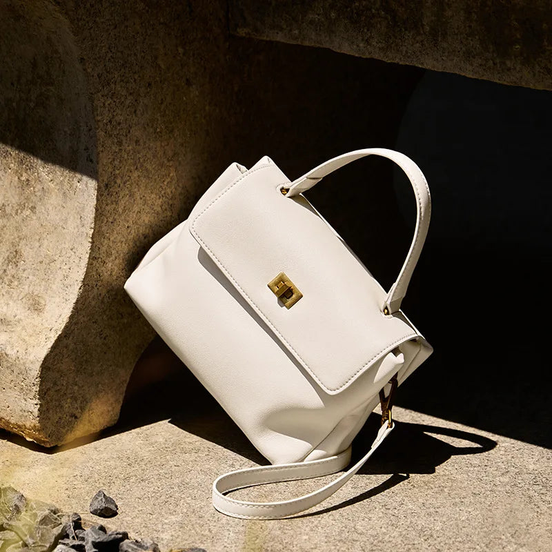 Sac Tote Cuir Véritable Souple Format Compact