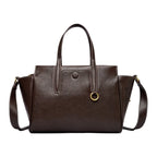 Sac Tote PU Cuir Vegan Souple Double Fermeture