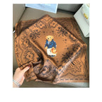 Foulard soie 100% – Motif Paisley rétro