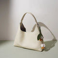 Sac bucket en cuir véritable grain supérieur – Style casual chic