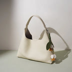Sac bucket en cuir véritable grain supérieur – Style casual chic