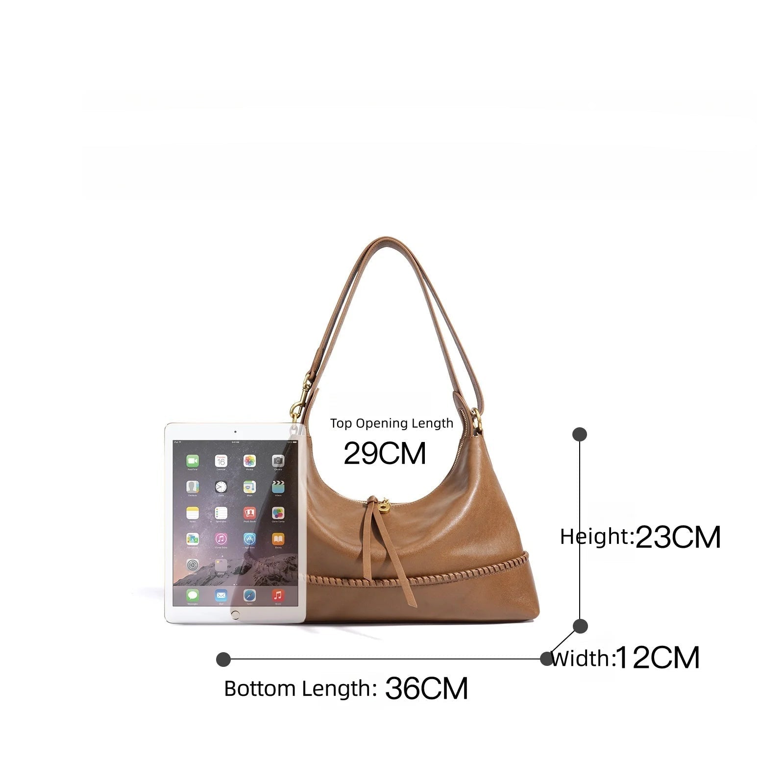 Sac à main Hobo en Cuir Véritable – Grande Capacité MYNELIA