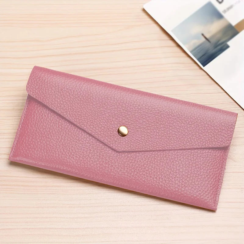 Portefeuille long cuir de vache femme – Pochette enveloppe grande MYNELIA