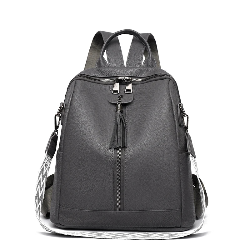 Sac à dos Fashion Femme – Simili-Cuir PU Glands & Broderies Style Chic