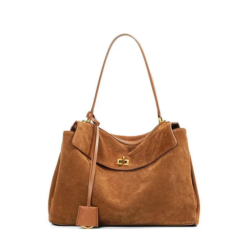 Sac Tote en Daim & Cuir | Grande Capacité Femme – Bandoulière Chic MYNELIA