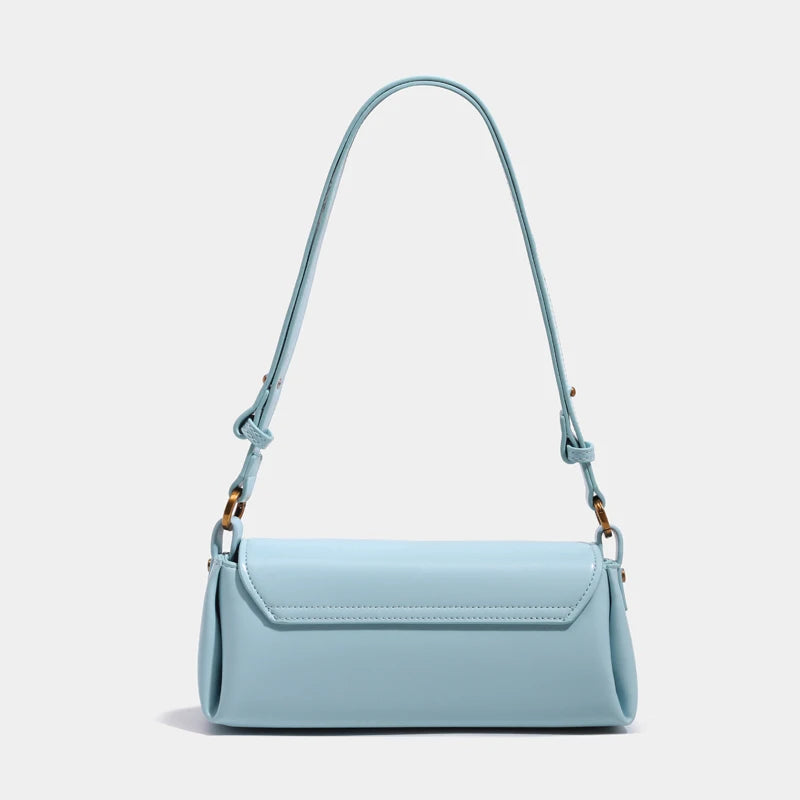 Sac Baguette Femme en Cuir PU Rigide – Cadenas Vintage, Décor Sequins, 3 Coloris, 26x12x8cm