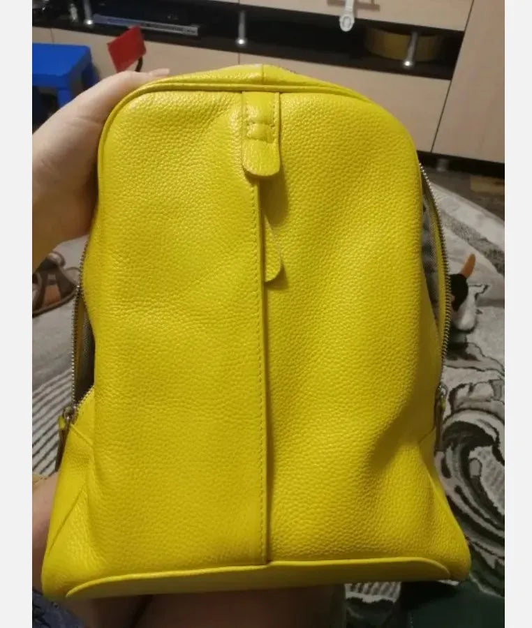 Sac à Dos Femme en cuir véritable – Grande Capacité, Élégant & Casual | MYNELIA