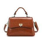 Sac en cuir PU Souple Urbain Lock Buckle Poche Épaule Croisé