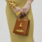 Sac bandoulière femme rigide à visage en relief 3D – TPU