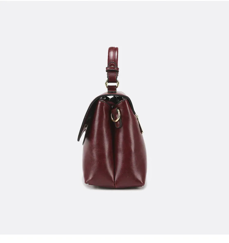 Sac en cuir PU Souple Urbain Lock Buckle Poche Épaule Croisé