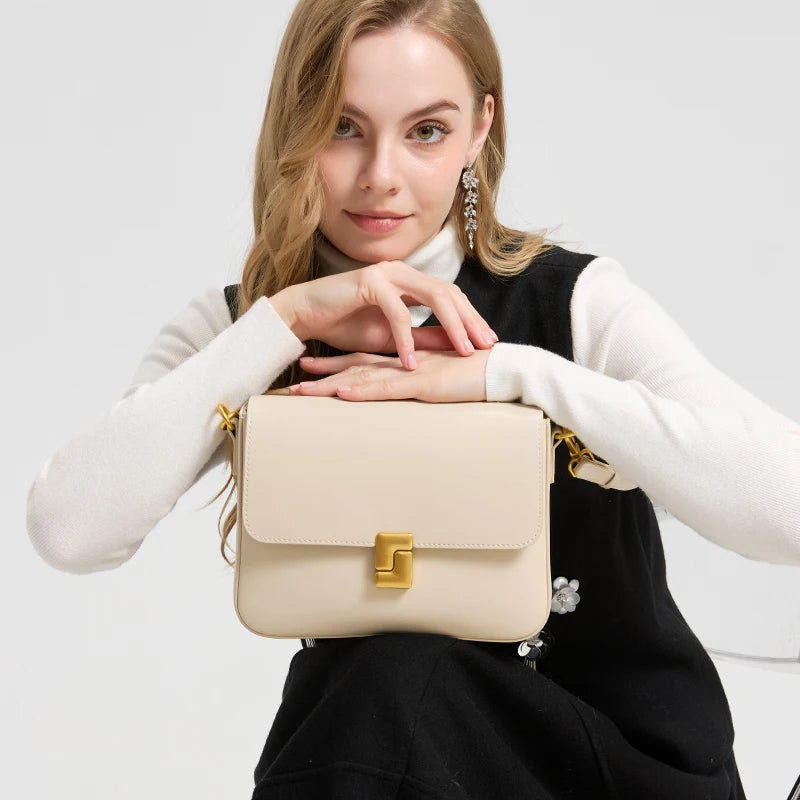 Sac bandoulière cuir de vache–Petit Sac selle chic toutes saisons MYNELIA