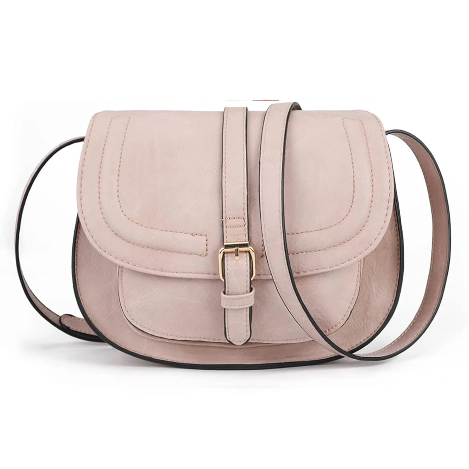 Sac à main Crossbody Cuir PU – Style Boho Selle,Décoration Frondée MYNELIA