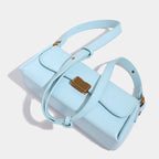 Sac Baguette Femme en Cuir PU Rigide – Cadenas Vintage, Décor Sequins, 3 Coloris, 26x12x8cm