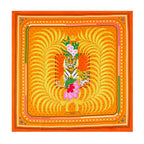 Foulard carré femme en soie imprimée – 90 × 90 cm
