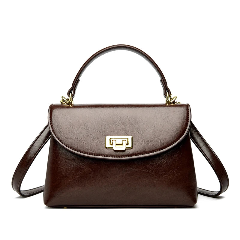 Sac bandoulière structuré en simili cuir PU – Fermeture zippée