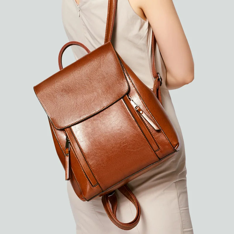 Sac à Dos Cuir Véritable 3-en-1 Convertible