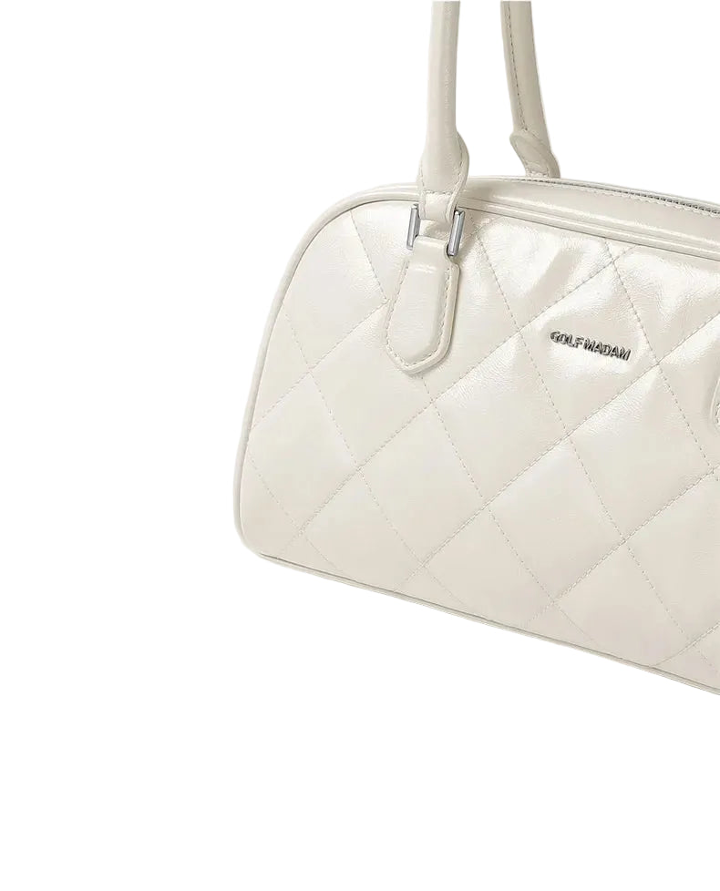 GOLF QUALITY Elegante weiche PU-Leder Boston Tasche für Damen Einzelschulter Umhängetasche Einfarbige Handtasche Sling Umhängetasche